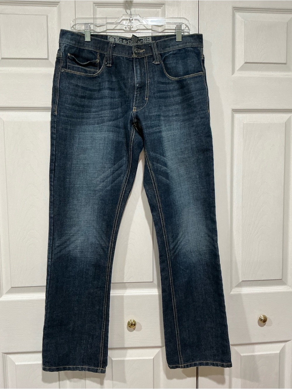 🤎 OP Slim Straight Men’s Denim Blue Jeans - 34 x 34 (01205)